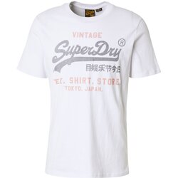 Superdry Majica 'HERITAGE' temno siva / breskev / bela Cene