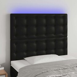  Uzglavlje crno 100x5x118/128 cm od umjetne kože Cijene