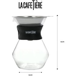 Kitchen Craft vrč za kavu od borosilikatnog stakla s filterom od nehrđajućeg čelika 0,4 l la cafetiere - Cene