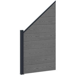 vidaXL Plošča ograje WPC in aluminij Siva, (5000249561) Cene