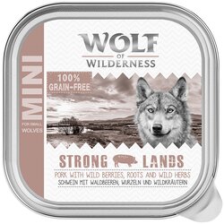 Wolf of Wilderness Adult 6 x 150 g - pladnji - Strong Lands - svinjina Cene