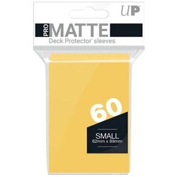 Ultra PRO Matte Small Desk Protector Sleeves 60 - Yellow Cene