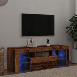 vidaXL TV omarica z LED starinski les 120x36,5x40 cm inženirski les Cene