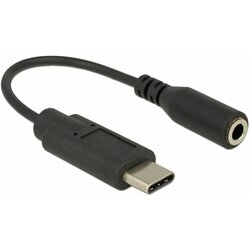 Delock Adapter-AVDIO USB Tip-C - Jack 3,5Ž stereo 14cm črn 65842 Cene