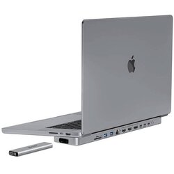 Invzi Priključna postaja / USB-C vozlišče za MacBook Pro 13 / 14 MagHub 12w2 z režo za SSD (siva) Cene