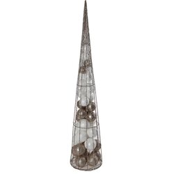 Wire cone, jelka, sa kuglama, zlatna, LED, 80cm ( 761051 ) Cene