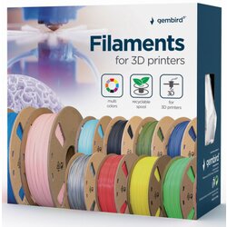 Gembird 3DP-PLA1.75-01-FY PLA Filament za 3D stampac 1.75mm, kotur 1KG Fluorescent Yellow Cene