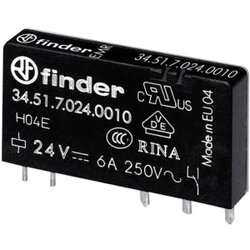 Finder 34.51.7.005.0010 relej za tiskane pločice 5 v/dc 6 a 1 prebacivanje 1 st. tube Cene
