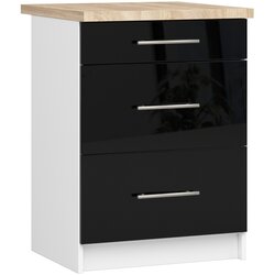 AKORD oliwia S60 3SZ omara + bela / črna sjajna površina, (21713734) Cene