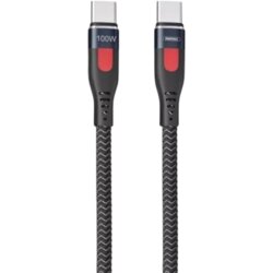 Remax Kabl Lesu Pro RC-187C, Type-C na Type-C, 100W, Crni Cene