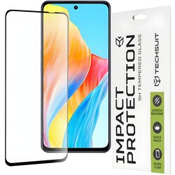 Techsuit 111D celoplošno zaščitno steklo za Oppo A98 5G - Črna Cene