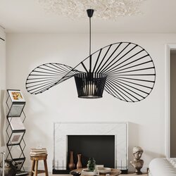 Nettlife viseča svetilka E27 Črna Moderna Diam.120cm Polikarbonat Design Klobuk Max.40W za dnevno sobo jedilnico kuhinjo, brez žarnice, (22122970) Cene
