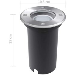 vidaXL Vrtna LED Podna Svjetiljka 3 kom Okrugla Cijene