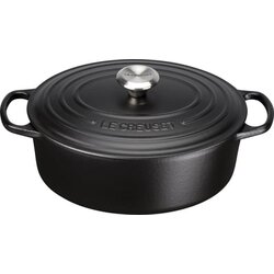 Le Creuset Signature Casserole oval 29 cm black Cene