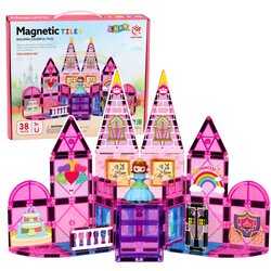 Magnetic Magnetni gradbeni bloki Princeskin grad Roza 38 kosov. Cene