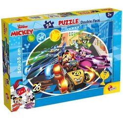 Slagalica Mickey Mouse 2 u 1 puzzle sa 24 dijela i bojanka 50x35 cm - Lisciani Cene