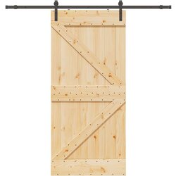 vidaXL Klizna vrata s priborom za montažu 100x210 cm masivna borovina Cijene