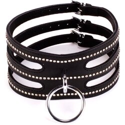 DEVIL STICKS Designer Traingo Collar Calf Softy Leather Black Cene