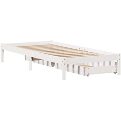 vidaXL Okvir kreveta bez madraca bijeli 90 x 200 cm masivna borovina Cijene