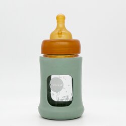 Hevea flašica sa širokim otvorom i zaštitnim rukavom morska pena 1 kom, 150ml/5oz Cene