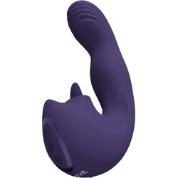 VIVE Yumi Rechargeable Triple Motor G-Spot Finger Motion Vibrator & Flickering Tongue Stimulator /urple Cene
