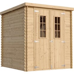 Timbela Lesena vrtna lopa - 204x204xH200 cm/3.53 m2 - Vrtna hiša s podi - M309C+M309G, (21780523) Cene