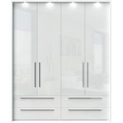 Jela Jagodina plakar P44B/PN - kolekcija piano - kristalno bela/kristalno bela hg lak - 187x226x60 cm Cene