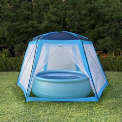 vidaXL Šator za bazen od tkanine 590 x 520 x 250 cm plavi Cijene