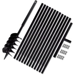 Ručna burgija za zemlju sa ručkom 150 mm i produžnom cijevi 13 m čelik Cijene