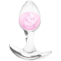 Ns Novelties - prozirni analni čep - S (roza) Cene