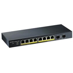 Zyxel GS1900-10HP v2 8-portni GbE L2 PoE Smart switch (omrežni preklopnik) z 2 SFP režama, 802.3at, namizna brezventilatorska izvedba, 70 W Cene