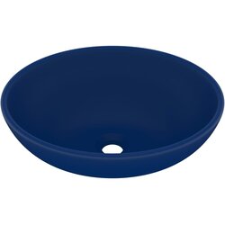 Maison Chic Razkošen Umivalnik - Kopalna umivalnik - Lavabo ovalen mat temno moder 40x33 cm keramičen, (21684632) Cene
