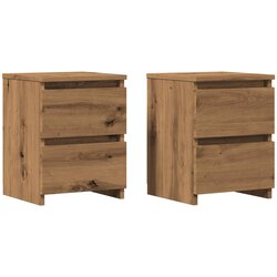 vidaXL Noćni ormarići 2 kom boja hrasta 30x30x40 cm konstruirano drvo Cijene