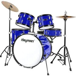 Hayman HM-100-MU - Start Series 5-piece drum kit, metallic blue Cene