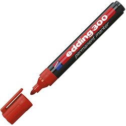 Marker permanentni 1,5-3mm okrogla konica Edding 300 rdeč Cene