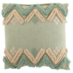 J-Line Blazine COUSSIN ZIGZAG CARRE COT BLEU (45x45x45cm) Modra Cene