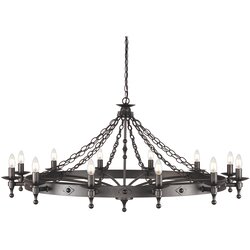 Elstead Lighting Elstead Warwick Viseči lestenec z 12 lučmi - grafitno črn, (22099711) Cene