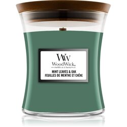 WoodWick Mint Leaves & Oak mirisna svijeća s drvenim fitiljem 275 g Cene