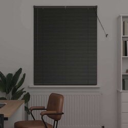 vidaXL Okenska roleta z zavesami Drugo Črna 105 x 130 cm Aluminij Cene