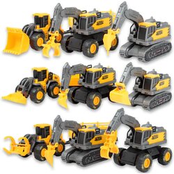 Magic Toys Simulation Vehicle: Set delovnih strojev z blatnimi kolesi v več različicah, 3-delni paket Cene
