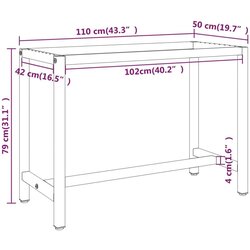 vidaXL Okvir za radni stol mat crni i mat crveni 110x50x79 cm metalni Cijene