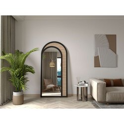 Hanah home podno ogledalo rafza, 80 cm x 170 cm, crno Cene