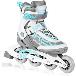 Spokey PRIME PRO Kolieskové korčule, bielo-turquoise, ABEC9 Carbon, veľ. 38 Cene