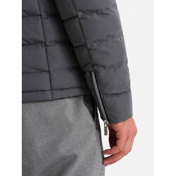Ombre Men's quilted jacket with jacket cut - graphite Cene
