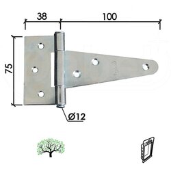 Dabel šarka brodska za vrata SP5 hr 100x75x38/fi12mm dsp Cene