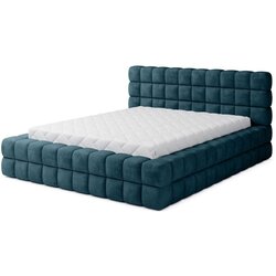 ELTAP Plavi tapecirani bračni krevet s prostorom za odlaganje s podnicom 180x200 cm Dizzle – Cene
