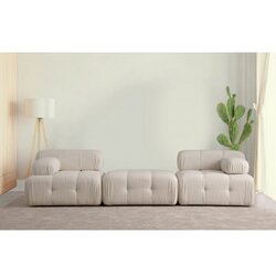 Atelier Del Sofa doblo 3 seater ( L1 pouffe 1R) cream bouclette Cene