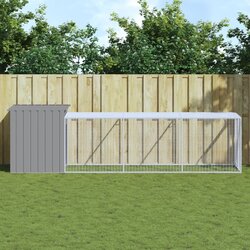 vidaXL Kavez za kokoši s igralištem svjetlosivi 110x405x110 cm čelični Cijene