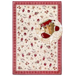 Villeroy & Boch Crveni tepih s božićnim motivom od mješavine pamuka 160x230 cm Toy's Delight Red Christmas – Cene