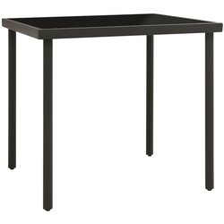 vidaXL Vrtni blagovaonski stol antracit 80 x 80 x 72 cm staklo i čelik Cijene